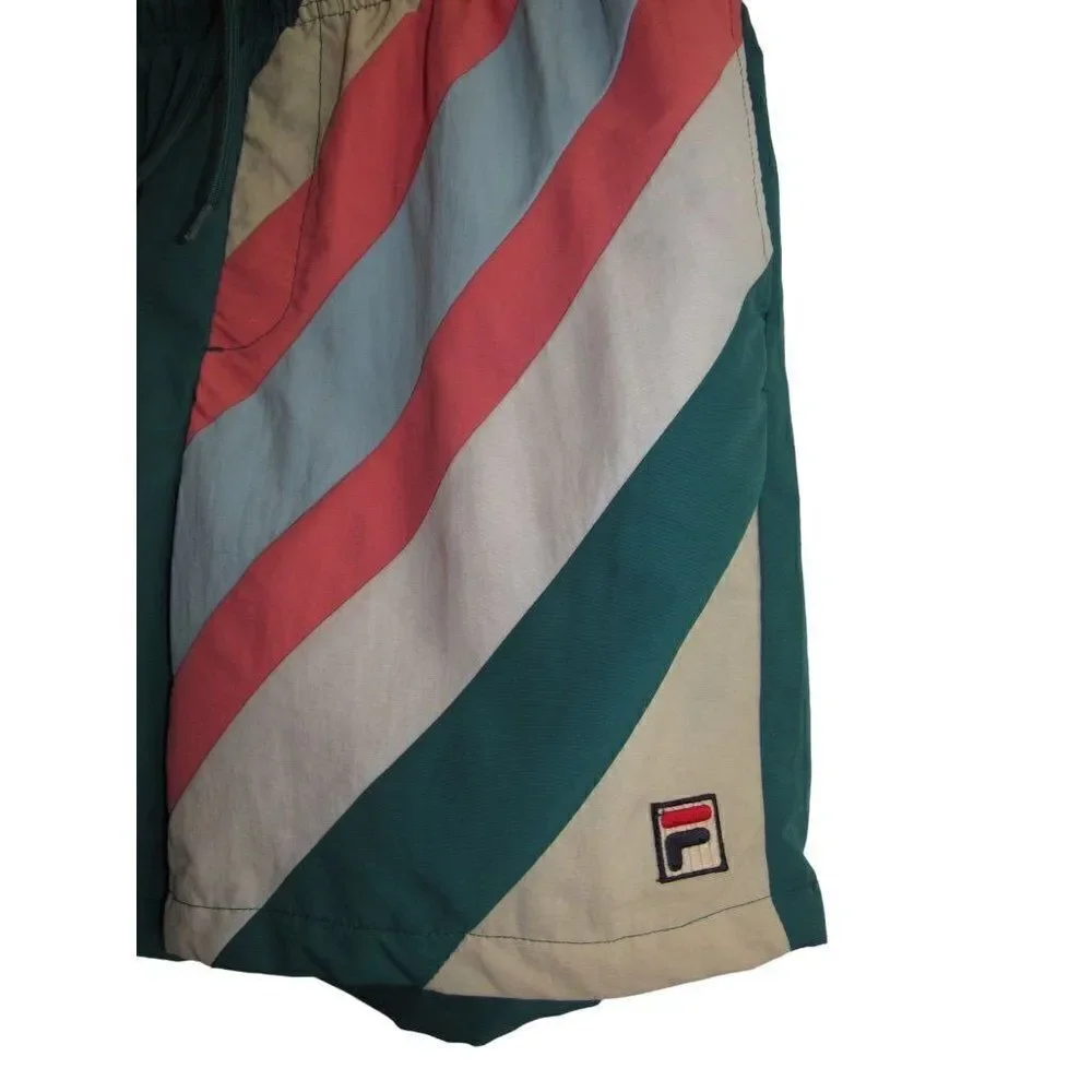 Fila Swim Trunks Teal Green Pockets M‎